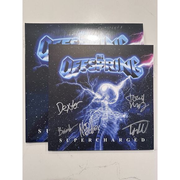 The Offspring SIGNED LP Supercharged LIMITED EDITION Iceberg Vinyl AUTOGRAPHED 1